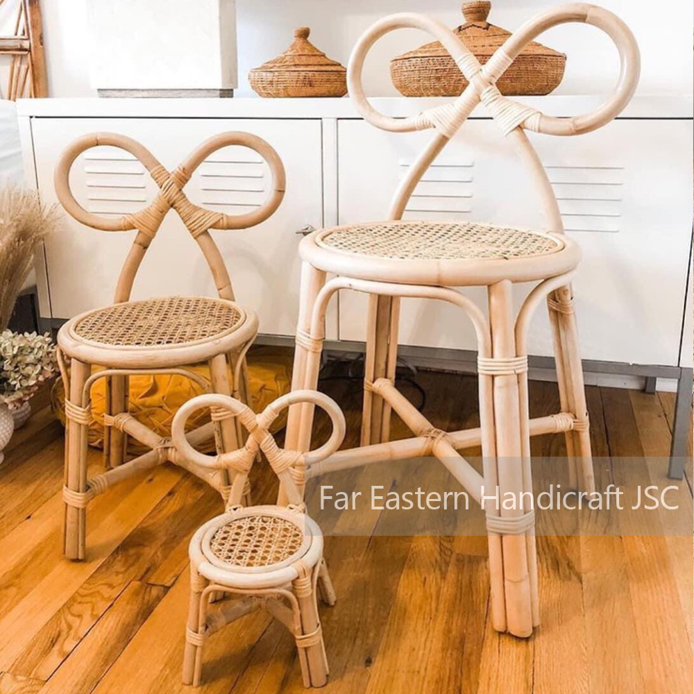 Kids Rattan Chair And Table